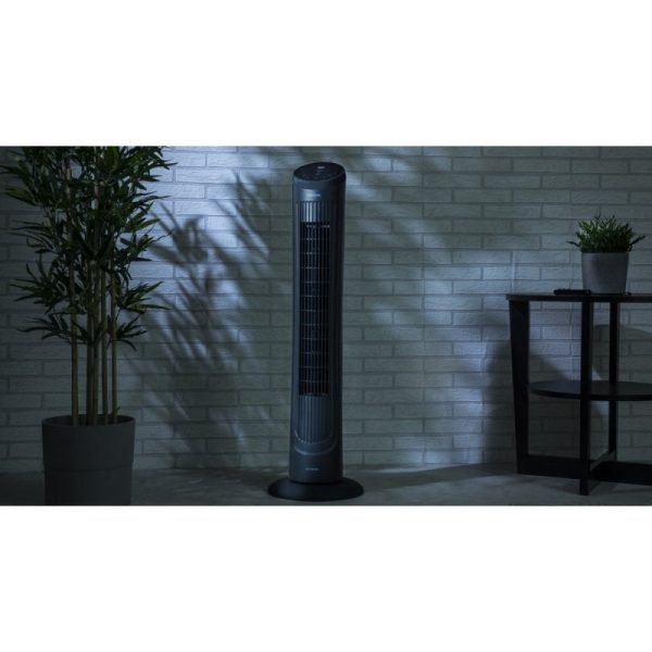 Cecotec Ventilador de Torre Digital con Mando a Distancia y Temporizador EnergySilence 9090 Skyline. 45 W, 40'' (102cm) de Altura, Oscilante, Motor de Cobre, 3 Velocidades, Negro – Image 2