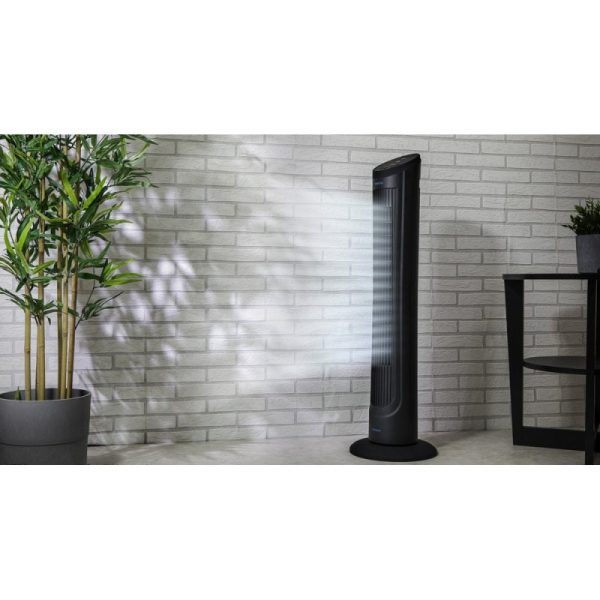 Cecotec Ventilador de Torre Digital con Mando a Distancia y Temporizador EnergySilence 9090 Skyline. 45 W, 40'' (102cm) de Altura, Oscilante, Motor de Cobre, 3 Velocidades, Negro – Image 4