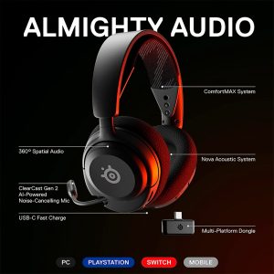 Steelseries Arctis Nova 4 Wireless – Casque de jeu mul