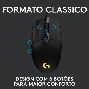 Logitech G203 Lightsync Noir