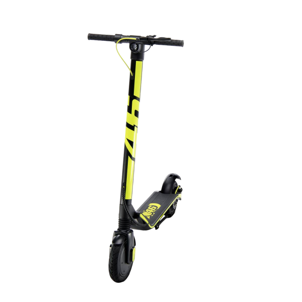 Trot­ti­nette Electrique 25km/h 350W Aluminium Freinage Arrière Jaune – Image 2